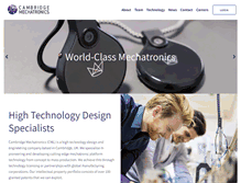 Tablet Screenshot of cambridgemechatronics.com